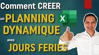 Comment Realiser un Calendrier dynamique Excel avec jours feries [upl. by Verneuil]