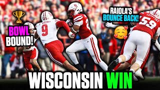 NEBRASKA ENDS WISCONSINS WIN STREAK amp 8 YEAR BOWL DROUGHT  GAME REACTION [upl. by Yllib351]