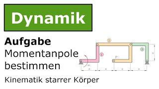 ⚙️ Momentanpole bestimmen und Geschwindigkeiten 11 Technische Mechanik Dynamik Kinematik [upl. by Benco]