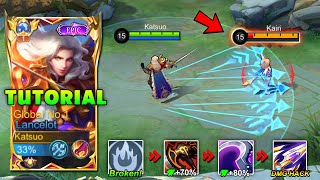 TUTORIAL LANCELOT NEW ATTACK DAMAGE BUILD AND EMBLEM 2024 LANCELOT BEST BUILD FOR RANK GAME [upl. by Yllib572]