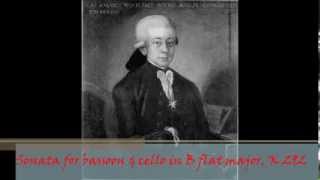 W A Mozart  KV 292 196c  Sonata for bassoon amp cello in B flat major [upl. by Idnym]