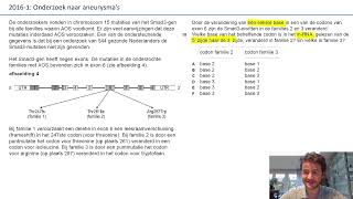 Examentraining vwo bio  3  Onderzoek naar aneurysma’s  20161  vr 15 tm 22 [upl. by Leinadnhoj950]