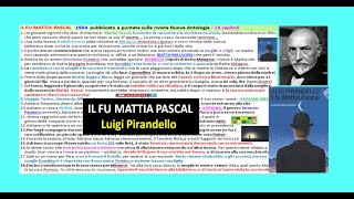 ✅ IL FU MATTIA PASCAL  Riassunto trama x capitoli [upl. by Enidaj]