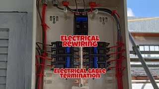 electrical rewiring electrical panel cable termination part2 [upl. by Nylaj]