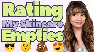 Rating My Empty Skincare with Emojis 😍💩😒 [upl. by Nami]