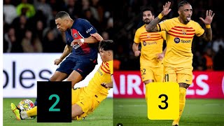 Victoire à lextérieur contre le PSG Paris SaintGermain 23 Barça [upl. by Launcelot342]