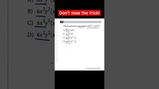 Find EQUIVALENT  Use TRICK satprep maths exam satmath gcse shorts baykusmentorluk [upl. by Christmas341]