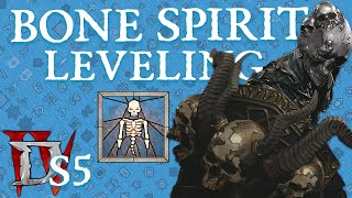 Leveling FAST with Bone Spirit to 100 Diablo 4 Season 5 Guide [upl. by Anirret]