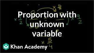 Solving a proportion with an unknown variable example  7th grade  Khan Academy [upl. by Nim568]