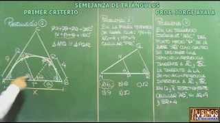 SEMEJANZA DE TRIANGULOS PRIMER CRITERIO  EJERCICIOS RESUELTOS [upl. by Ynohtnacram]