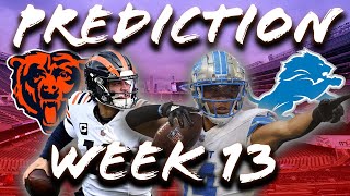 CAN WE WIN A DIVISION GAME  WEEK 13 BEARS v LIONS GAME PREDICTIONS amp ANALYSIS [upl. by Ennahs]