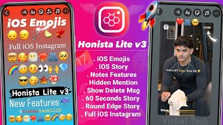 Honista Lite v3 ❤️‍🔥 iOS Story without PNG  60 Seconds Story  iOS Emojis  New Fonts Vishal Tech [upl. by Ofloda]