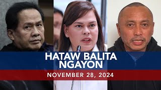 UNTV Hataw Balita Ngayon  November 28 2024 [upl. by Harl]