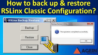 Rslinx backup restore utility  How to back up amp restore RSLinx Classic Communication configuration [upl. by Weitman]