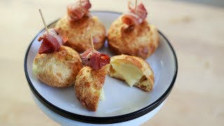 Savoury Profiteroles Filled With Mornay amp Bacon [upl. by Lennard]