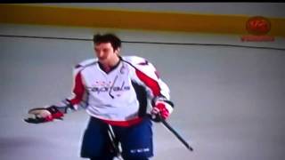 Alex Ovechkin Breaks Stick During Hardest Shot Competition [upl. by Jehu870]