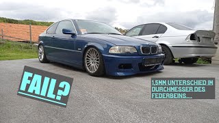 BMW E46 Gewindefahrwerk Einbau mit unerwarteter Erkenntnis [upl. by Woodhouse]