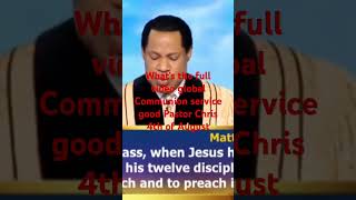 global Communion service with Pastor Chris 4th of OctoberWatchingWithPastorChris duet [upl. by Adoree]