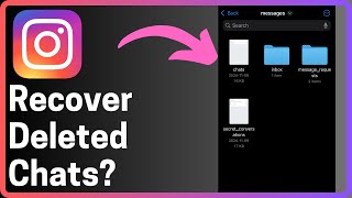 How To Recover Deleted Chats On Instagram  Full Guide [upl. by Ulrika]