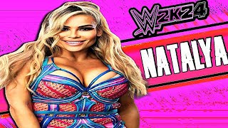 WWE 2K24  Natalya Signatures and Finishers [upl. by Oiramad]