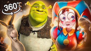 Shrek Somebody Once Told Me Meme Sings amp Dance The Amazing Digital Circus Theme  360º VR [upl. by Gall558]