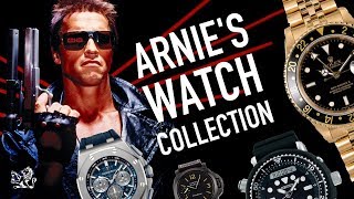 Arnold Schwarzeneggers Watch Collection Seiko Rolex Casio amp More [upl. by Ecinue]