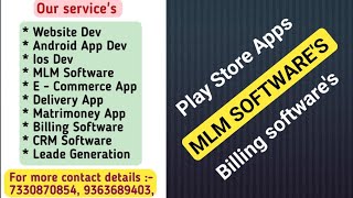 We develop all type of mlm softwares  Billing software  Applications in Play store Telugu [upl. by Jaf]