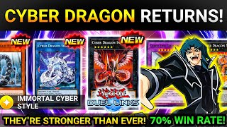 CYBER DRAGON RETURNS  BEST CYBER DRAGON DECK  70 WIN RATE Yugioh Duel Links [upl. by Sikata]