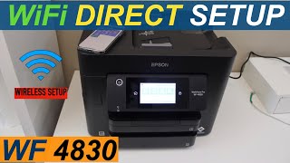 Epson WorkForce WF 4830 WiFi Direct Setup [upl. by Malanie]