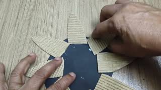 How to make a wall decor with cardboard piecesdiy [upl. by Clerc]