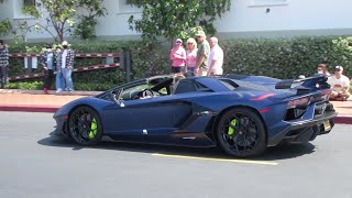 Matte Blue 2021 Lamborghini Aventador SVJ Roadster w startup [upl. by Ethan]