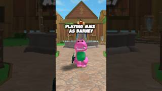 PLAYING MM2 AS BARNEY roblox mm2 barney mm2funny [upl. by Nozicka252]