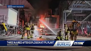 Explosion and fire at FPL power plant in Indiantown injures two employees and a firefighter [upl. by Comstock687]