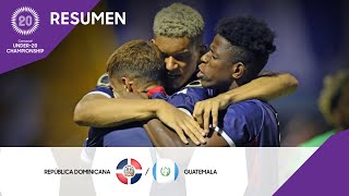 Concacaf Under20 Championship 2022 Highlights  República Dominicana vs Guatemala [upl. by Maris]