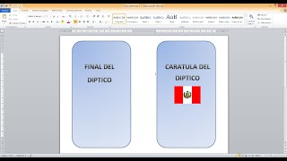 Elaboración creacion de Diptico en Word  Configurar hoja [upl. by Adriana485]
