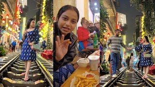 Ai weather a Hanoi er Famous Train Street a bose snacks korlam 😍 bengalivlog hanoi vietnam [upl. by Burg57]