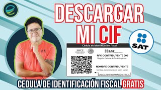 SAT descargar mi CIF Cedula de Identificación Fiscal  en LINEA GRATIS🔥 [upl. by Ahsieki10]