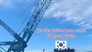 Crawler lattice boom crane [upl. by Fornof]