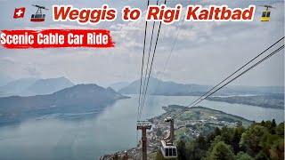 🇨🇭 Weggis to Rigi Kaltbad Cable Car 🚠 ride Switzerland [upl. by Peedsaj]