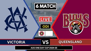 Victoria vs Queensland 6th ODI Match Live Score  VLC vs QLD Live Commentary [upl. by Cyndi316]