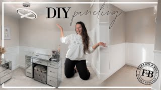 CREATING MY DREAM ROOM  DIY WALL PANELING UK  RENOVATION VLOG ⚒️ [upl. by Fe227]