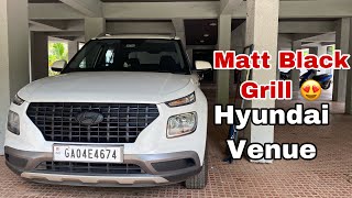 Hyundai Venue का Matt Black Grill 😍Best Modification✅ [upl. by Ludmilla596]