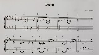 Mac Miller  Circles piano sheet music [upl. by Aydin]