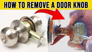 How To Remove And Replace A Door Knob Without Visible Screws  Cylindrical Lock  Round door lock [upl. by Salhcin]