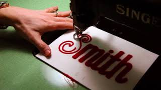 Machine Chainstitch Embroidery  Custom Name [upl. by Pack]