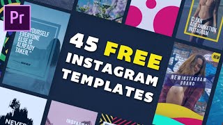 45 FREE Instagram Story Adobe Premiere Pro Templates [upl. by Delaryd]