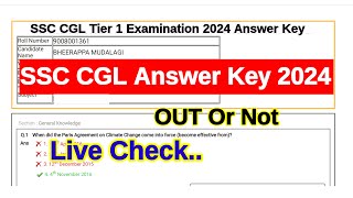 SSC CGL Answer Key 2024 ⭕ SSC CGL Answer Key 2024 Kab Aayega SSC CGL Answer Key 2024 Kaise Dekhe [upl. by Hawken]