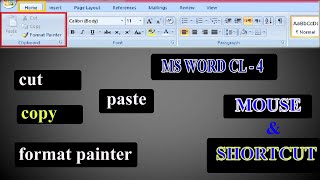 COMPUTER ME CUT COPY PASTE KAISE KREN HOW TO CUT COPY PASTE IN PC IN HINDI FORMAT PAINTER IN WORD [upl. by Nomolos]