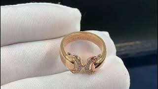 Cartier C de Cartier 18K Rose Gold Daimonds Ring Ref B4073800 [upl. by Alan]