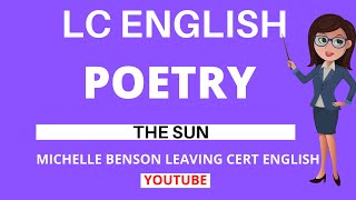 Leaving Cert English  Poetry  The Sun [upl. by Housum]